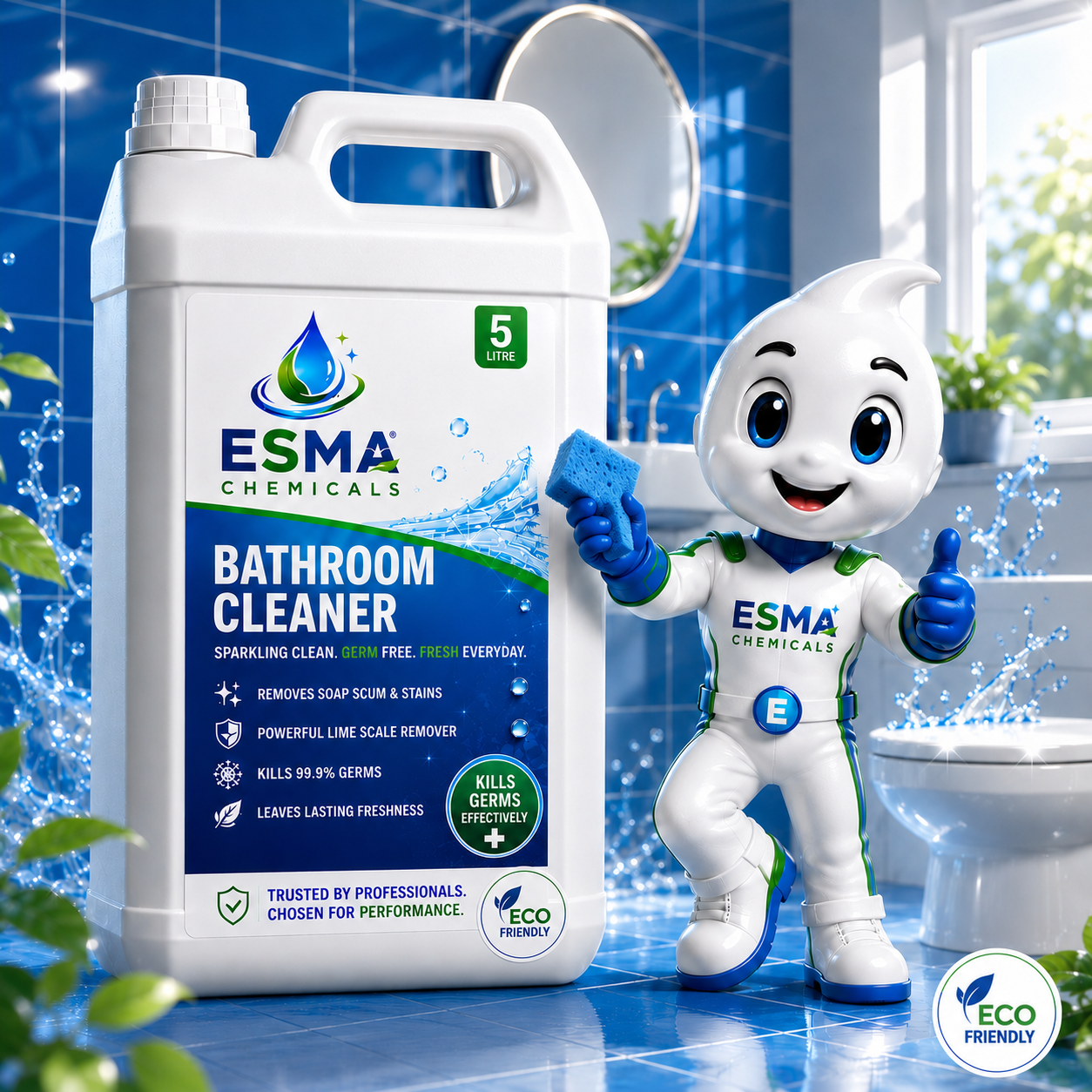 bathroom cleaner with eco logo